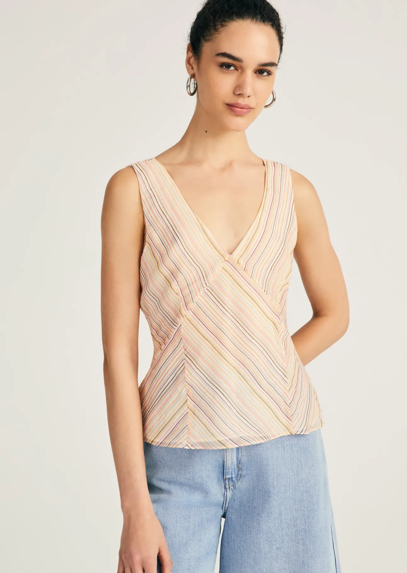 Alix Sleeveless V-Neck Top