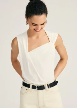 Alya Sleeveless Draped Top