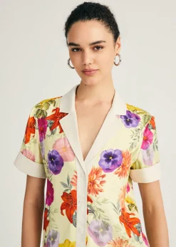 Amina Short Sleeve Button Front Shirt