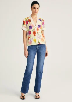 Amina Short Sleeve Button Front Shirt