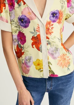 Amina Short Sleeve Button Front Shirt
