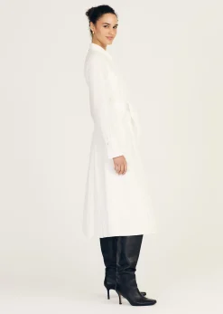 Annette Long Sleeve Pleated Shirt Dress