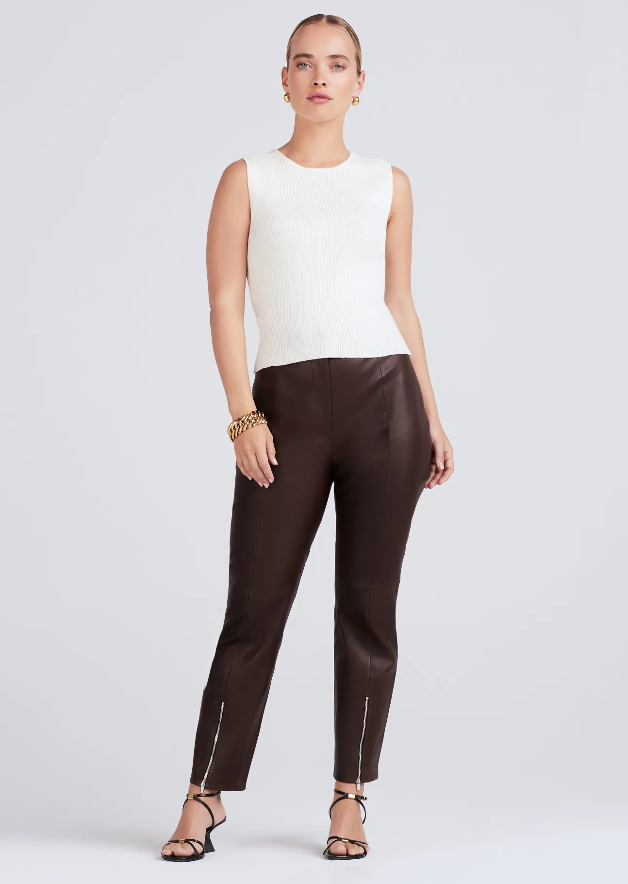Ariana Muscle Ribbed Sweater Tank