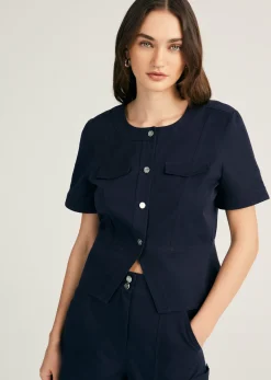 Brenda Short Sleeve Peplum Jacket