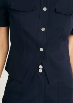 Brenda Short Sleeve Peplum Jacket