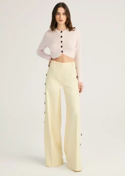 Carter Wide Leg Button Detail Trouser
