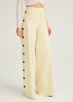 Carter Wide Leg Button Detail Trouser
