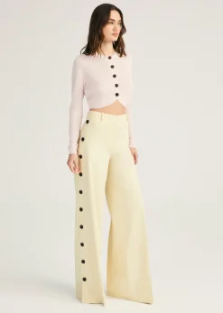 Carter Wide Leg Button Detail Trouser