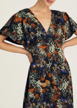 Cecile Flutter Sleeve Midi Dress