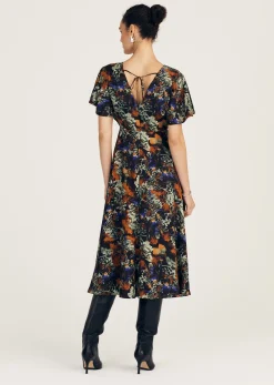 Cecile Flutter Sleeve Midi Dress