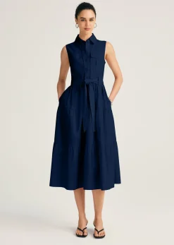 Florence Sleeveless Shirt Dress
