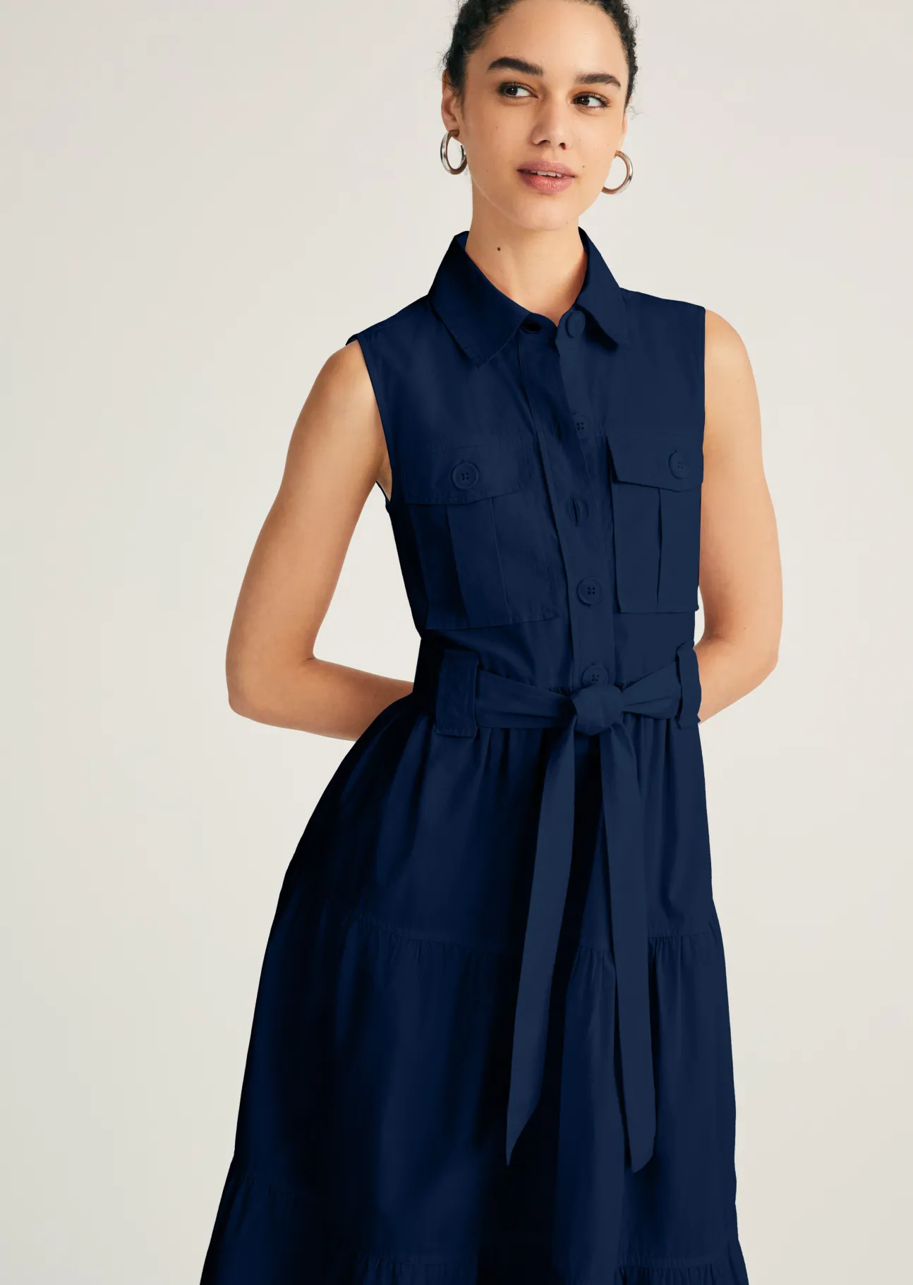 Florence Sleeveless Shirt Dress