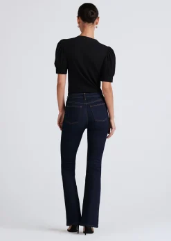 Heather V-Neck Puff Sleeve T-Shirt