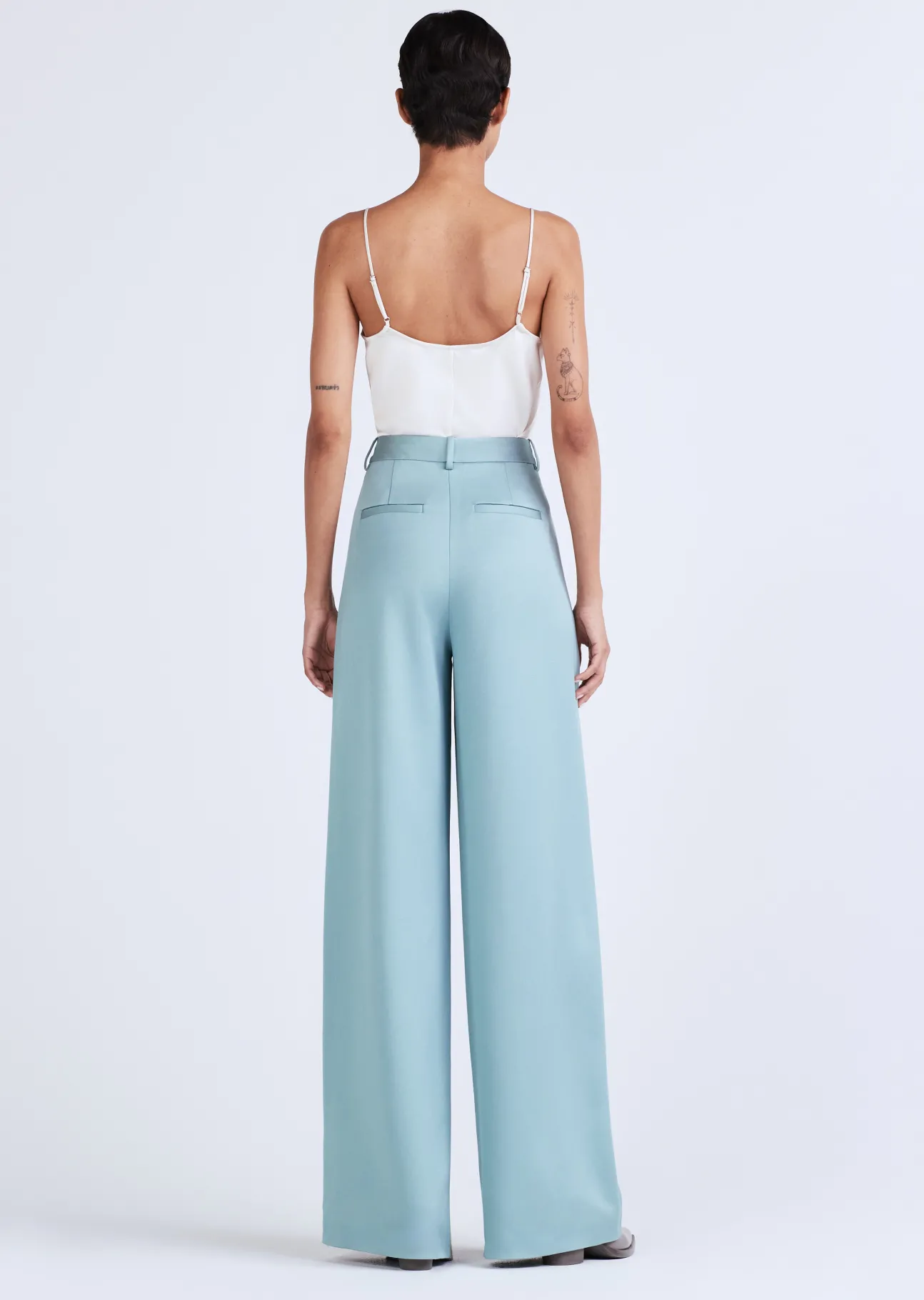 Joetta Wide Leg Pleat Front Trouser