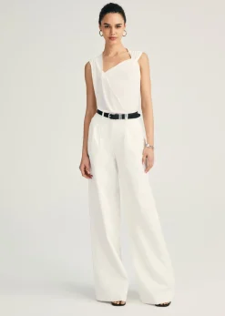Juliana Wide Leg Pleat Front Trouser