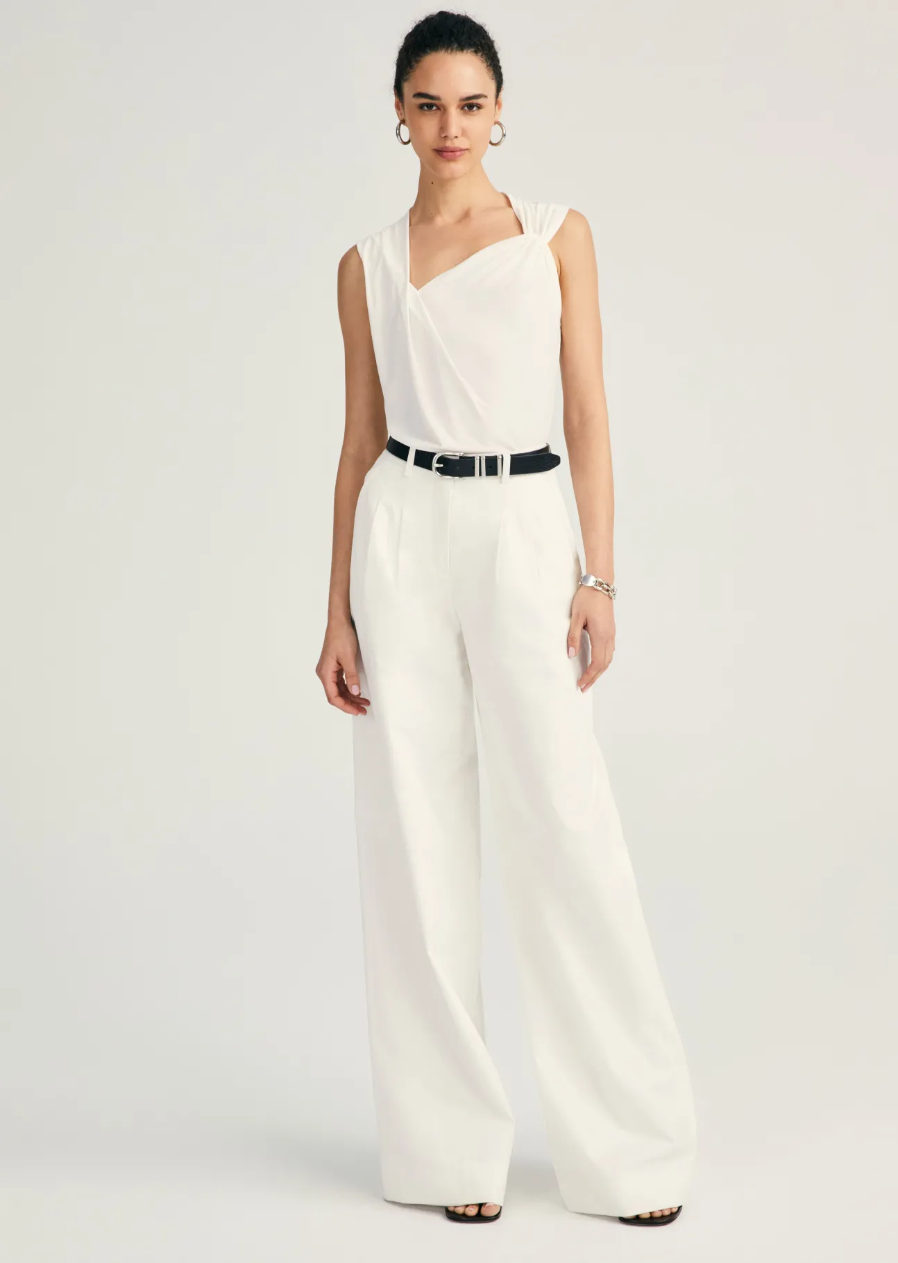 Juliana Wide Leg Pleat Front Trouser