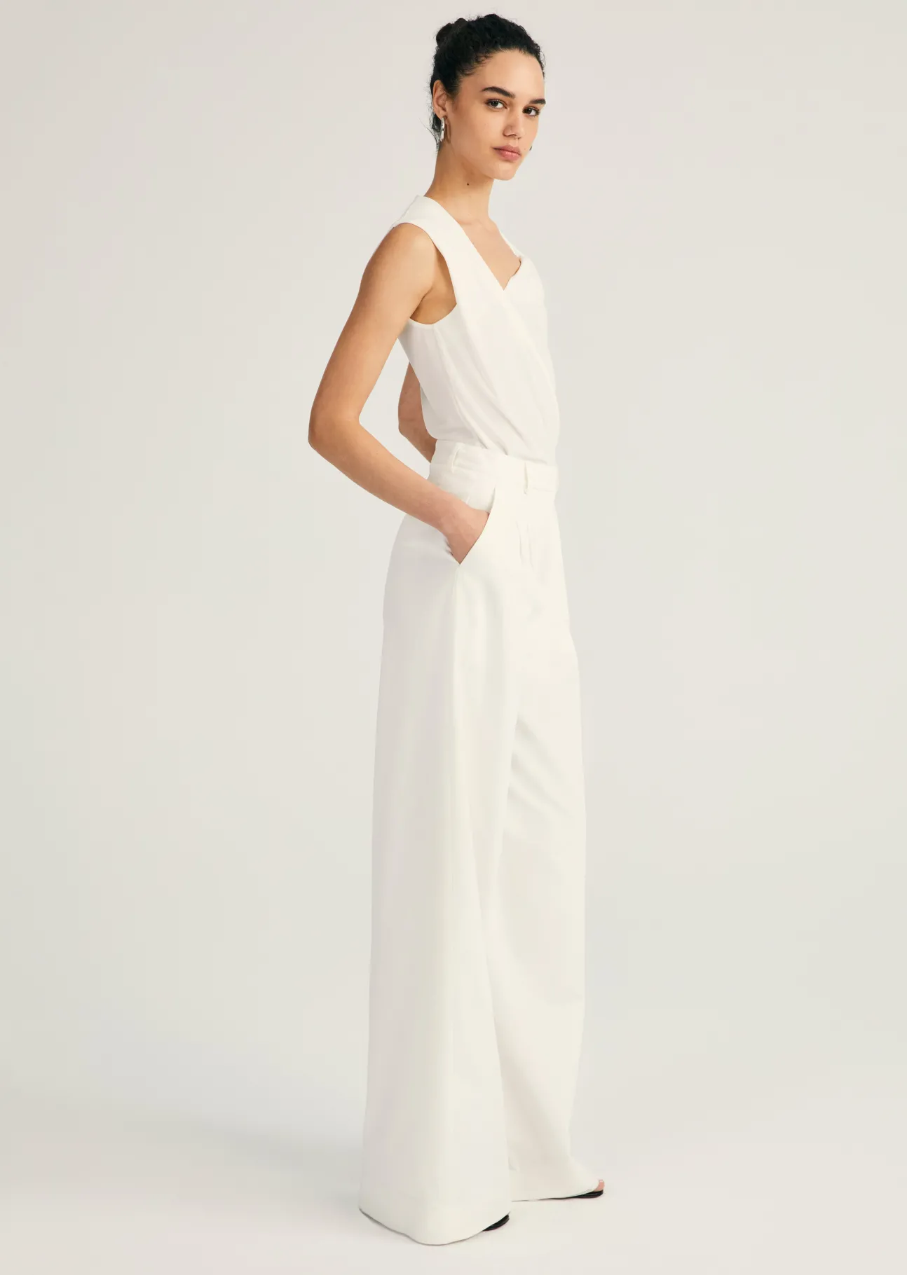 Juliana Wide Leg Pleat Front Trouser