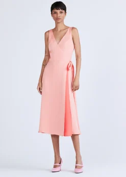 Kathleen Shoulder Tie Midi Dress