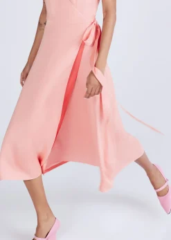Kathleen Shoulder Tie Midi Dress
