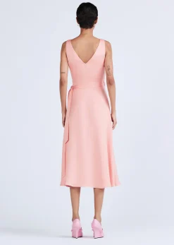 Kathleen Shoulder Tie Midi Dress