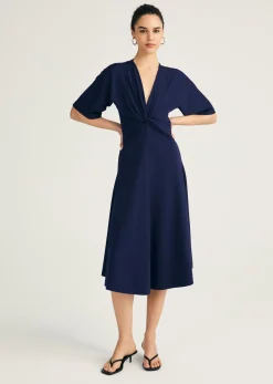 Lorraine Twist Front Midi Dress