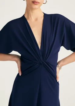 Lorraine Twist Front Midi Dress