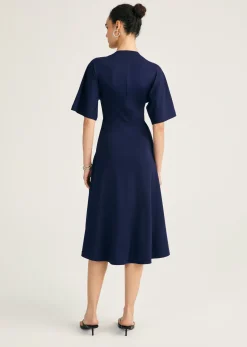Lorraine Twist Front Midi Dress