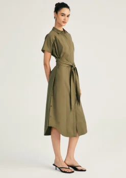 Mikala Short Sleeve Belted Shirt Dress