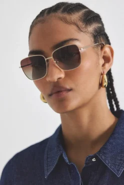 Millie Classic Single Wire Rectangle Sunglasses
