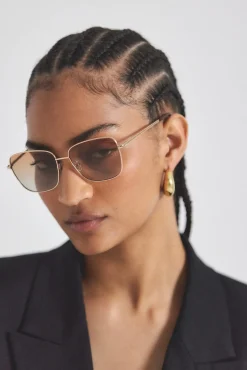 Millie Classic Single Wire Rectangle Sunglasses