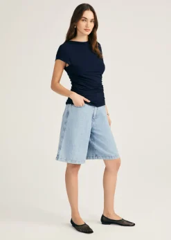 Mima Short Sleeve Ruched Top