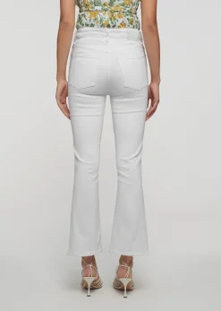 Mira Front Slit Crop Flare Jeans