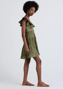 Persis Pleated Ruffle Dress
