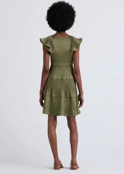 Persis Pleated Ruffle Dress