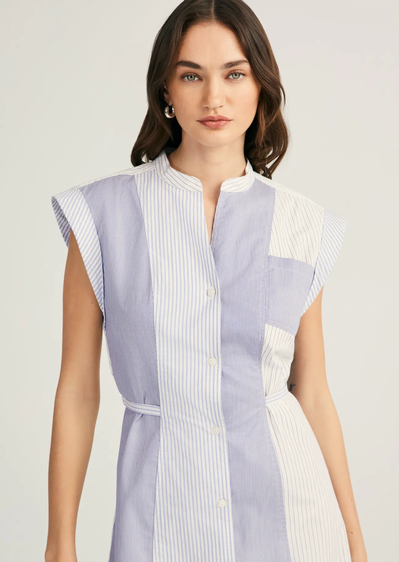 Peyton Sleeveless Shirt Dress