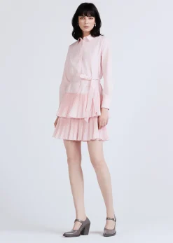 Sterling Long Sleeve Pleated Mini Dress
