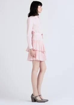 Sterling Long Sleeve Pleated Mini Dress